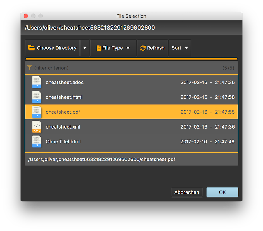 javafx filechooser get file path